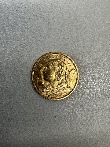 Schweiz 20 franc 1909 Guld mønt