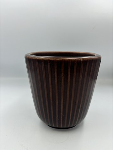 Aluminia Marselis rød brun Vase