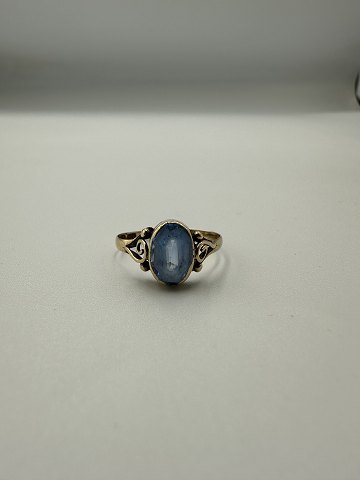 14 Karat Guld Ring M/Aquamarin