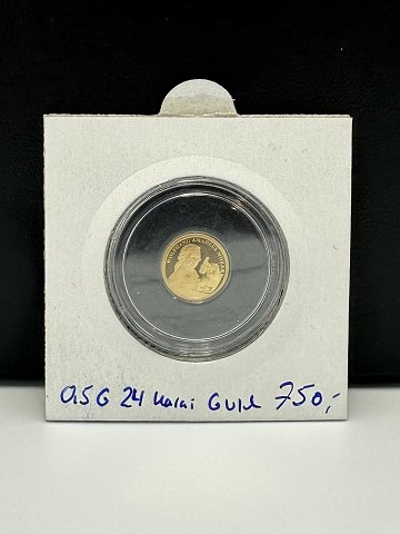 0,5g 24 Karat Guld MøntWolfgang Amadeus Mozart 1791